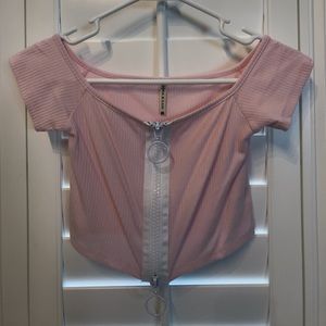 LF Emma & Sam pink crop top